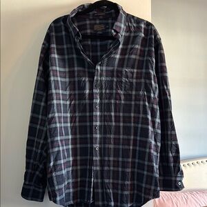 Pendleton Men's Plaid Shirt - Blue and Red